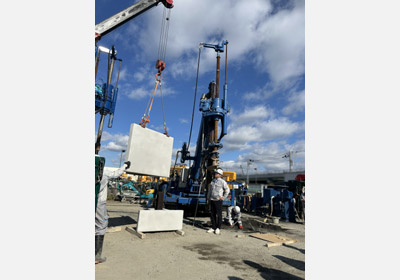 基礎塾での当社工法実演